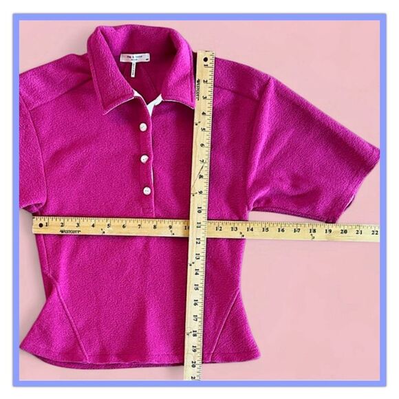 Rag & Bone Pink Polo Tee - Picture 9 of 16